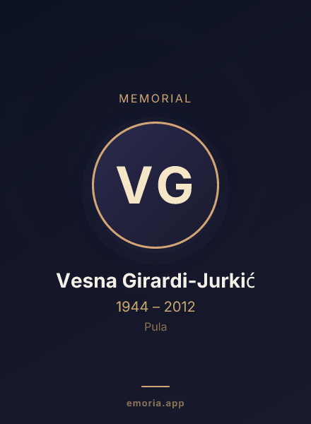 Memorial portrait of Vesna Girardi-Jurkić