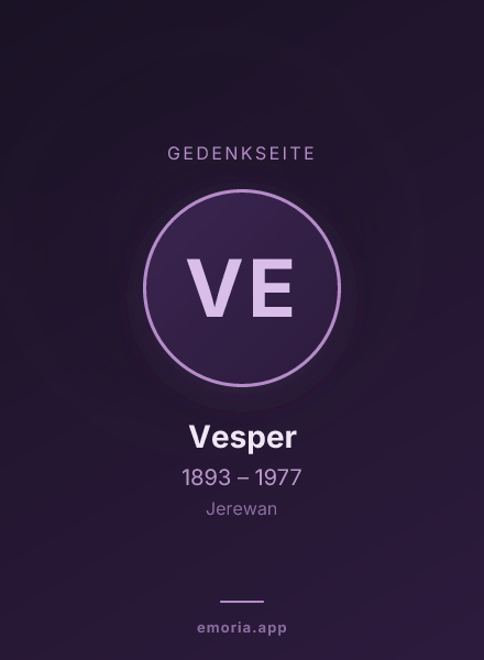 Gedenkportrait von Vesper