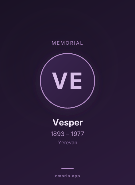 Memorial portrait of Vesper