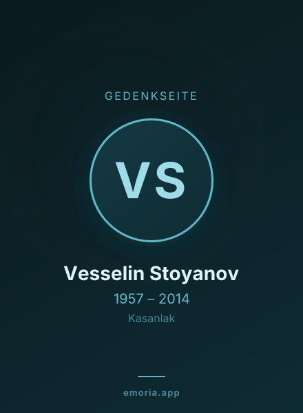 Gedenkportrait von Vesselin Stoyanov