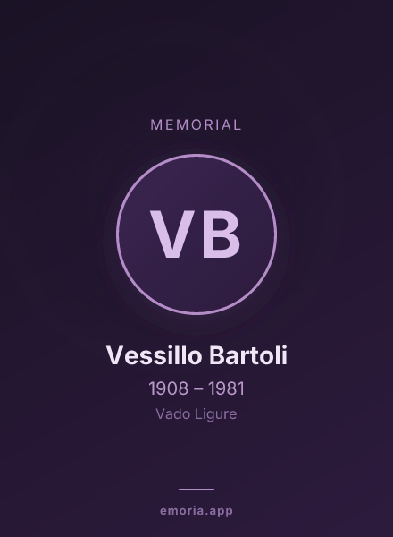 Memorial portrait of Vessillo Bartoli