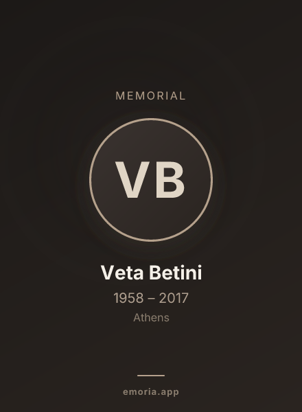 Memorial portrait of Veta Betini