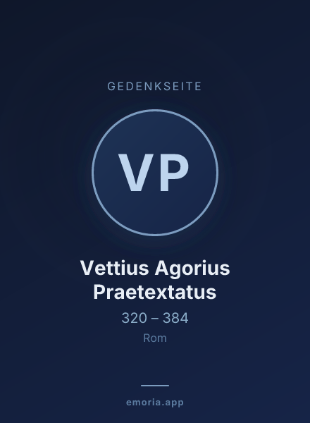 Gedenkportrait von Vettius Agorius Praetextatus