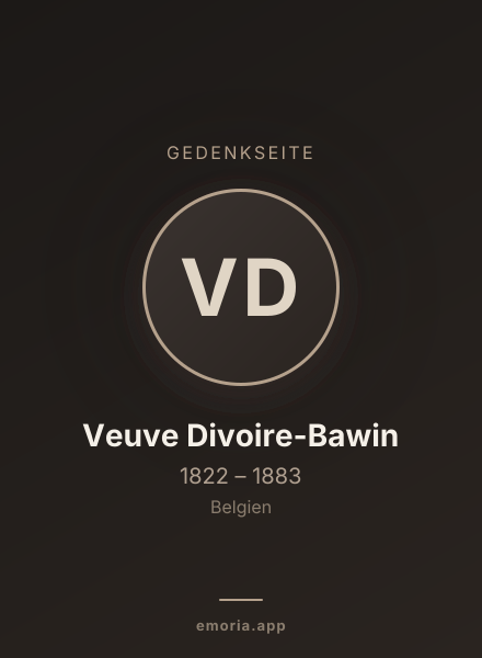 Gedenkportrait von Veuve Divoire-Bawin