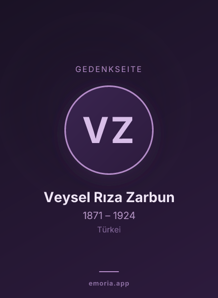 Gedenkportrait von Veysel Rıza Zarbun