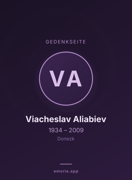 Gedenkportrait von Viacheslav Aliabiev
