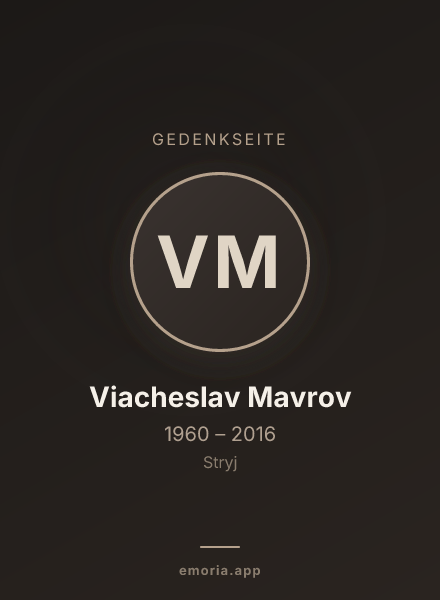Gedenkportrait von Viacheslav Mavrov