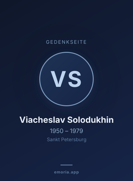 Gedenkportrait von Viacheslav Solodukhin