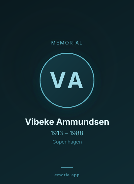 Memorial portrait of Vibeke Ammundsen
