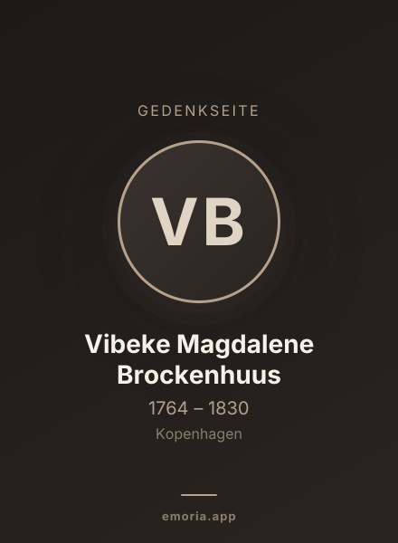 Gedenkportrait von Vibeke Magdalene Brockenhuus