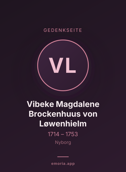 Gedenkportrait von Vibeke Magdalene Brockenhuus von Løwenhielm