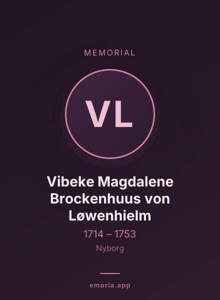 Memorial portrait of Vibeke Magdalene Brockenhuus von Løwenhielm
