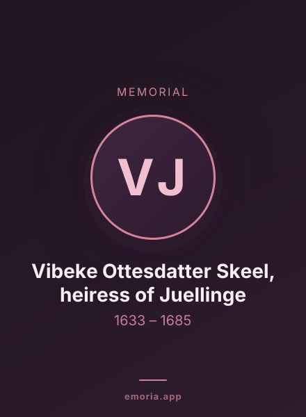 Memorial portrait of Vibeke Ottesdatter Skeel, heiress of Juellinge