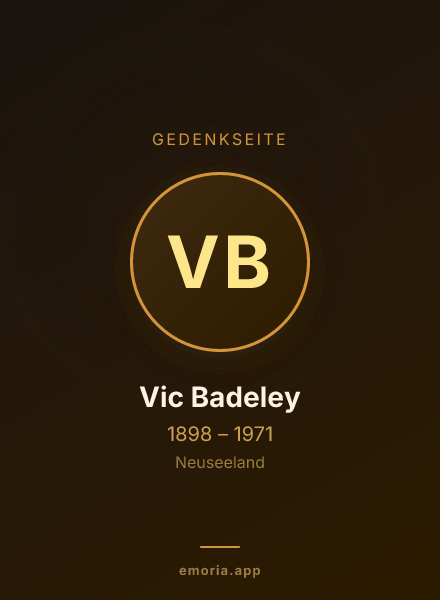 Gedenkportrait von Vic Badeley