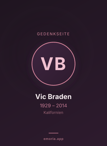Gedenkportrait von Vic Braden
