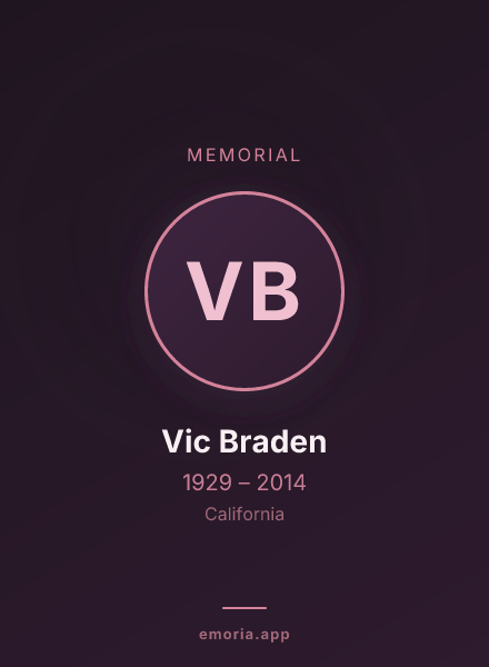 Memorial portrait of Vic Braden