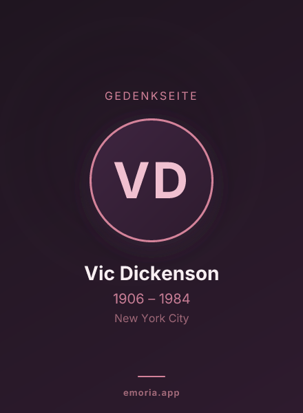 Gedenkportrait von Vic Dickenson