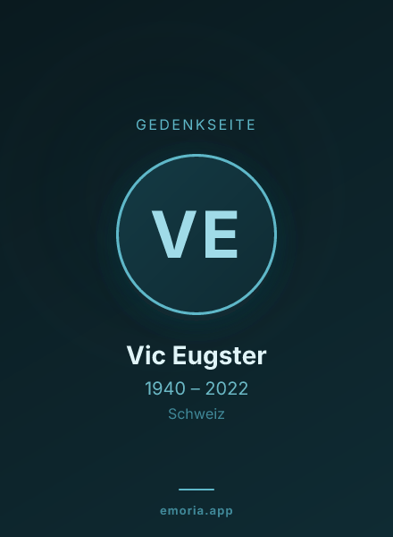 Gedenkportrait von Vic Eugster