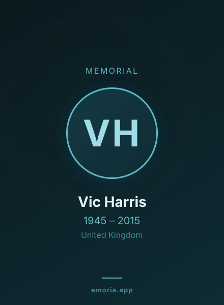 Memorial portrait of Vic Harris