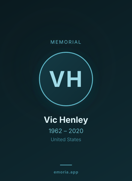 Memorial portrait of Vic Henley
