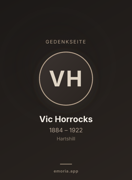 Gedenkportrait von Vic Horrocks