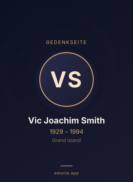 Gedenkportrait von Vic Joachim Smith