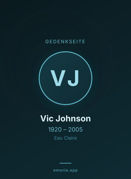 Gedenkportrait von Vic Johnson