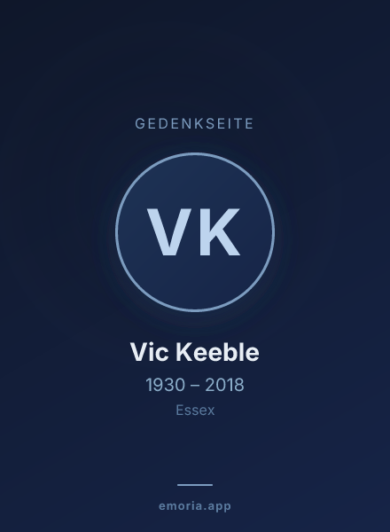 Gedenkportrait von Vic Keeble