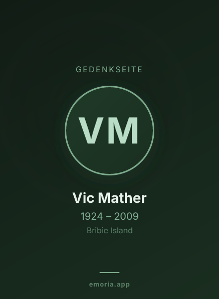 Gedenkportrait von Vic Mather
