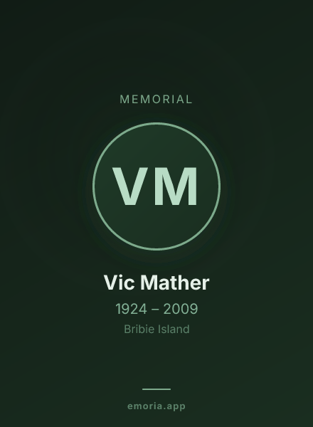 Memorial portrait of Vic Mather