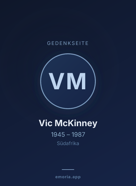 Gedenkportrait von Vic McKinney