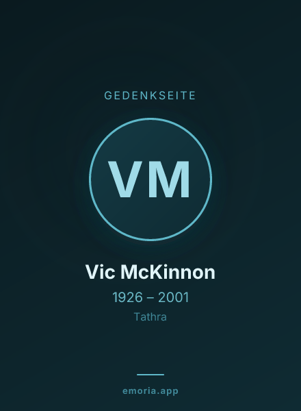 Gedenkportrait von Vic McKinnon