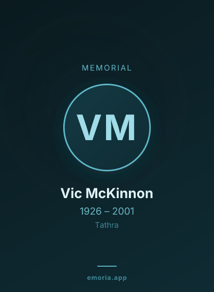 Memorial portrait of Vic McKinnon