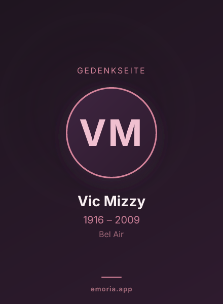 Gedenkportrait von Vic Mizzy