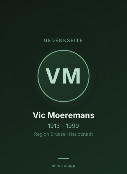 Gedenkportrait von Vic Moeremans