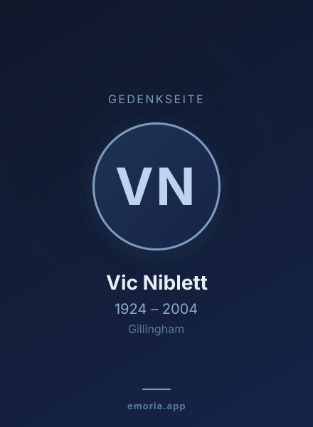 Gedenkportrait von Vic Niblett