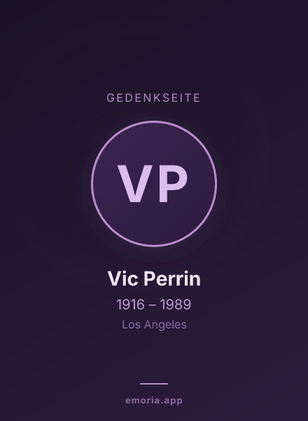 Gedenkportrait von Vic Perrin