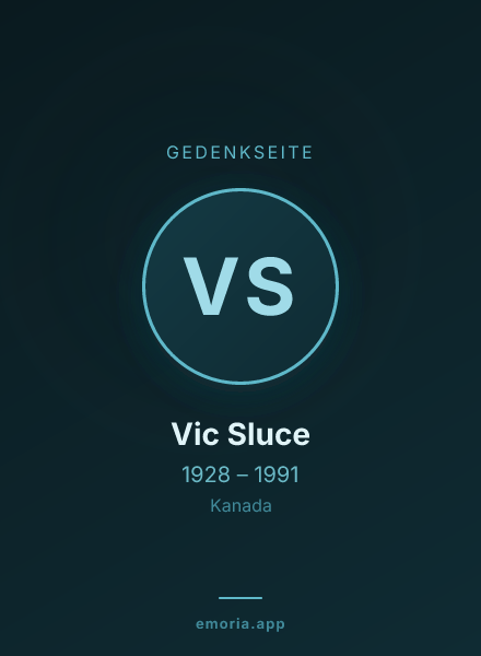 Gedenkportrait von Vic Sluce