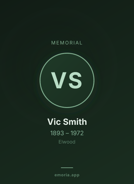 Memorial portrait of Vic Smith