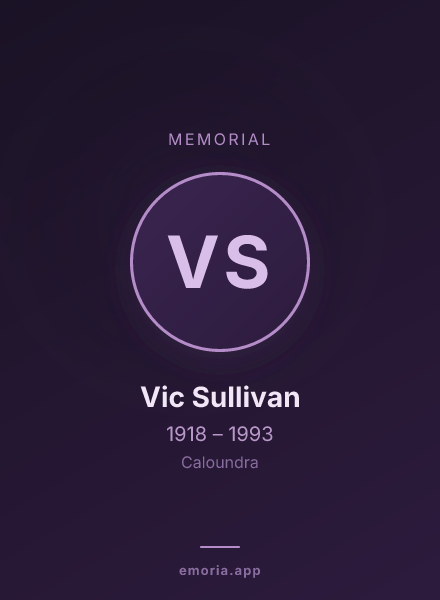 Memorial portrait of Vic Sullivan