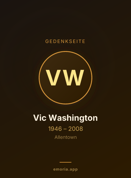 Gedenkportrait von Vic Washington