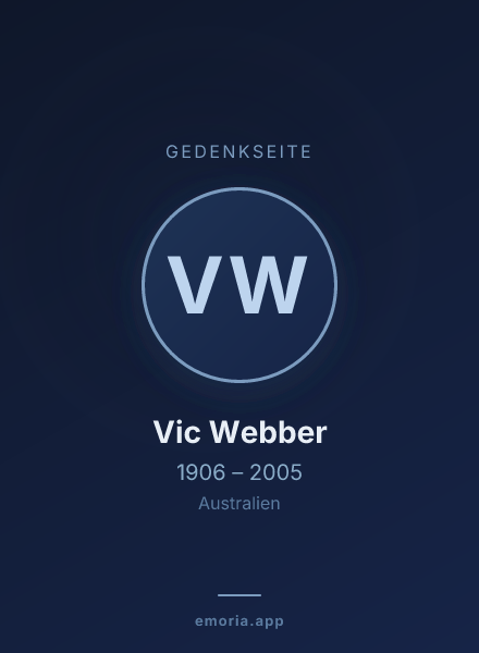Gedenkportrait von Vic Webber