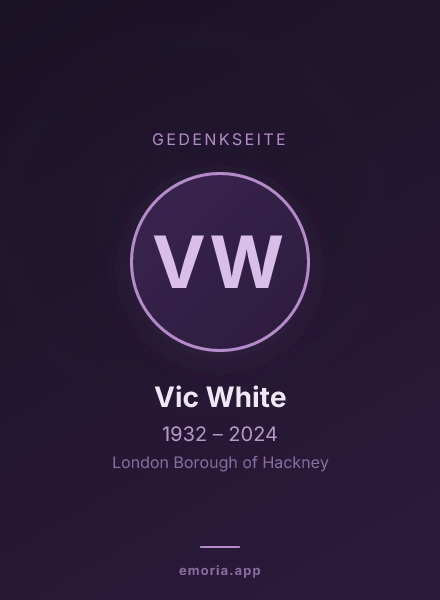 Gedenkportrait von Vic White