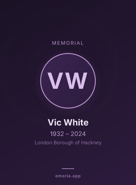 Memorial portrait of Vic White