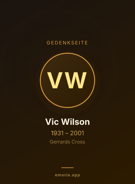Gedenkportrait von Vic Wilson