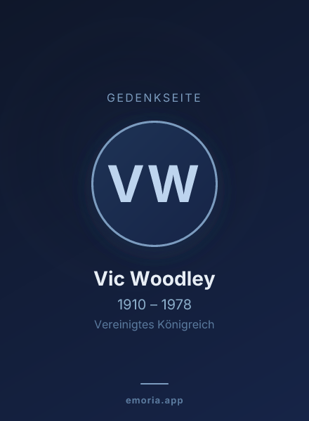 Gedenkportrait von Vic Woodley