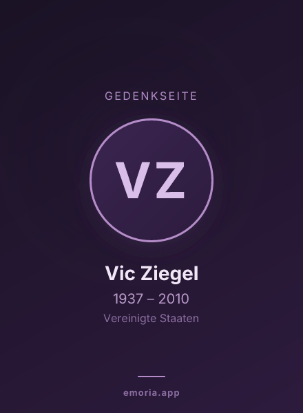 Gedenkportrait von Vic Ziegel