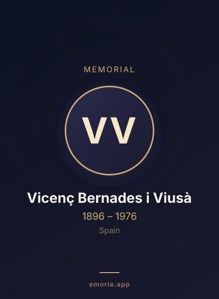 Memorial portrait of Vicenç Bernades i Viusà