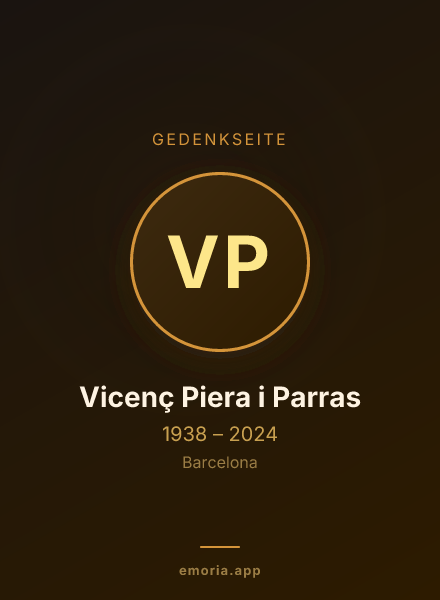 Gedenkportrait von Vicenç Piera i Parras