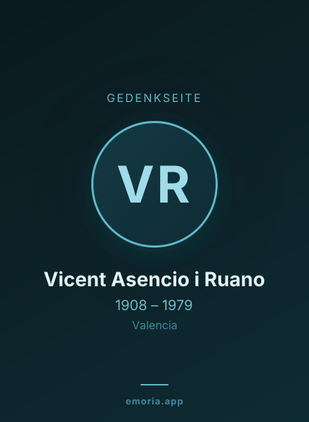 Gedenkportrait von Vicent Asencio i Ruano